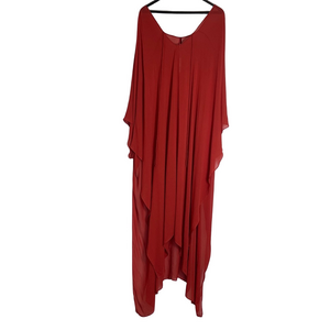 NWT SKIMS Women Solid Color Cover Up Size Large Burnt Orange V Neck Batwing